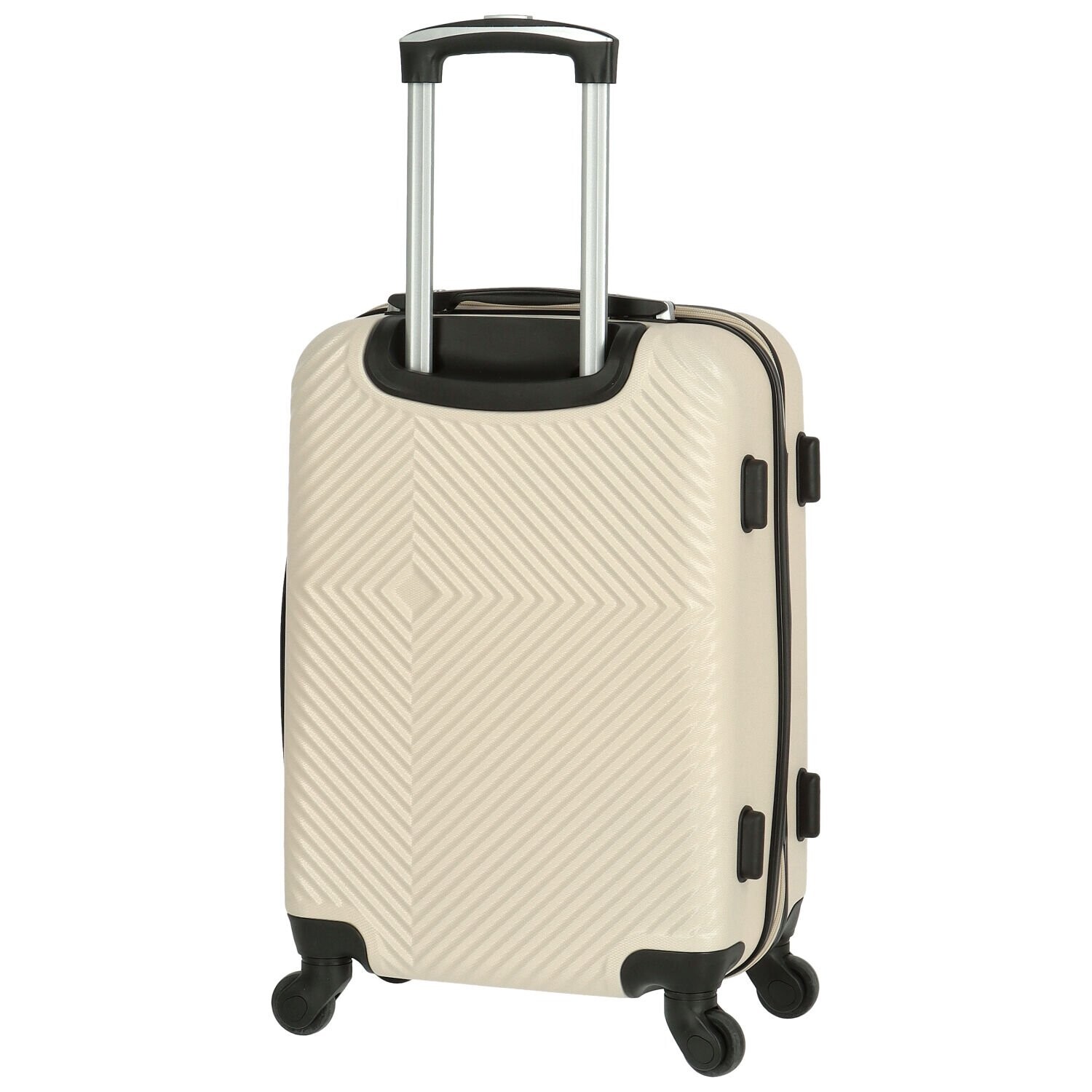 Cestovní plastový kufr Folker velikost S, krémový