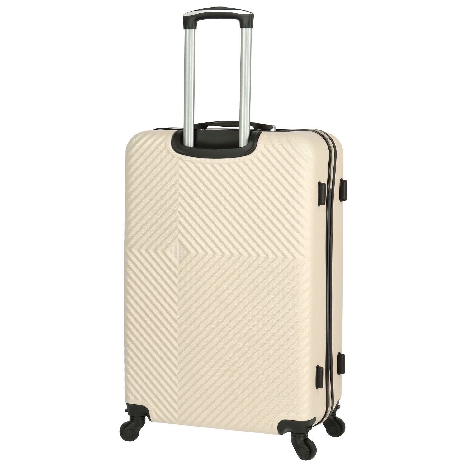 Cestovní plastový kufr Folker velikost M, krémový