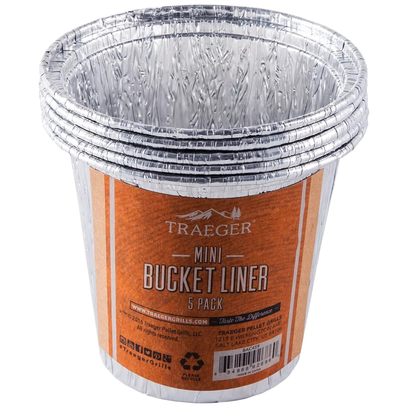 Doplněk ke grilu Traeger MINI BUCKET LINER - 5 PACK Barva: stříbrná