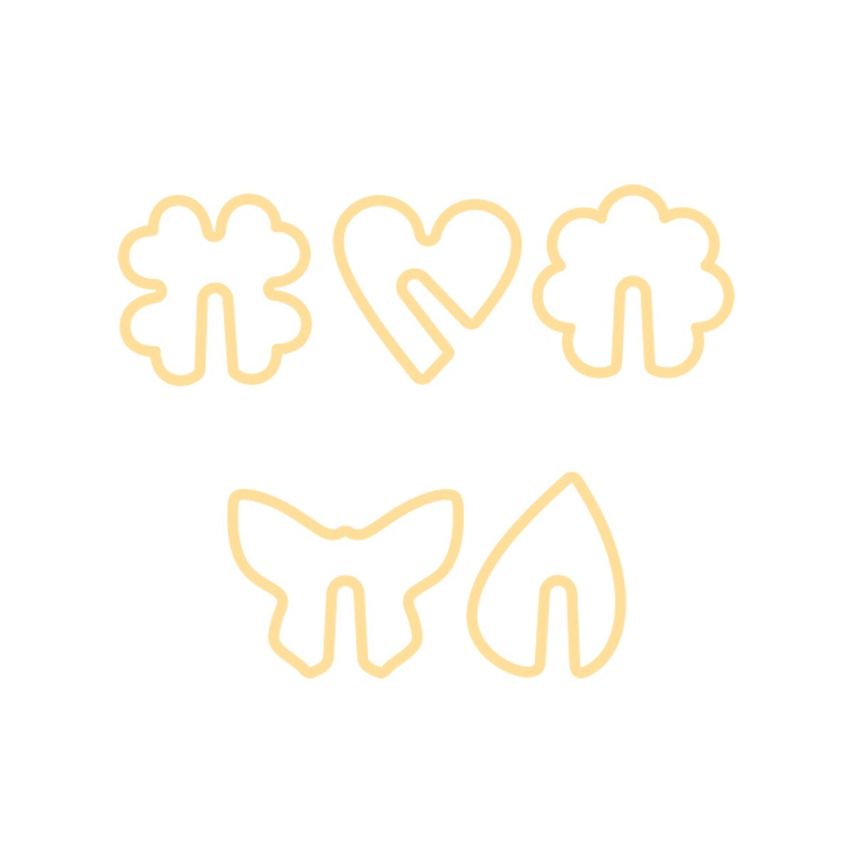 Vykrajovátka perníčků na hrnek DELÍCIA, 5 ks, příroda