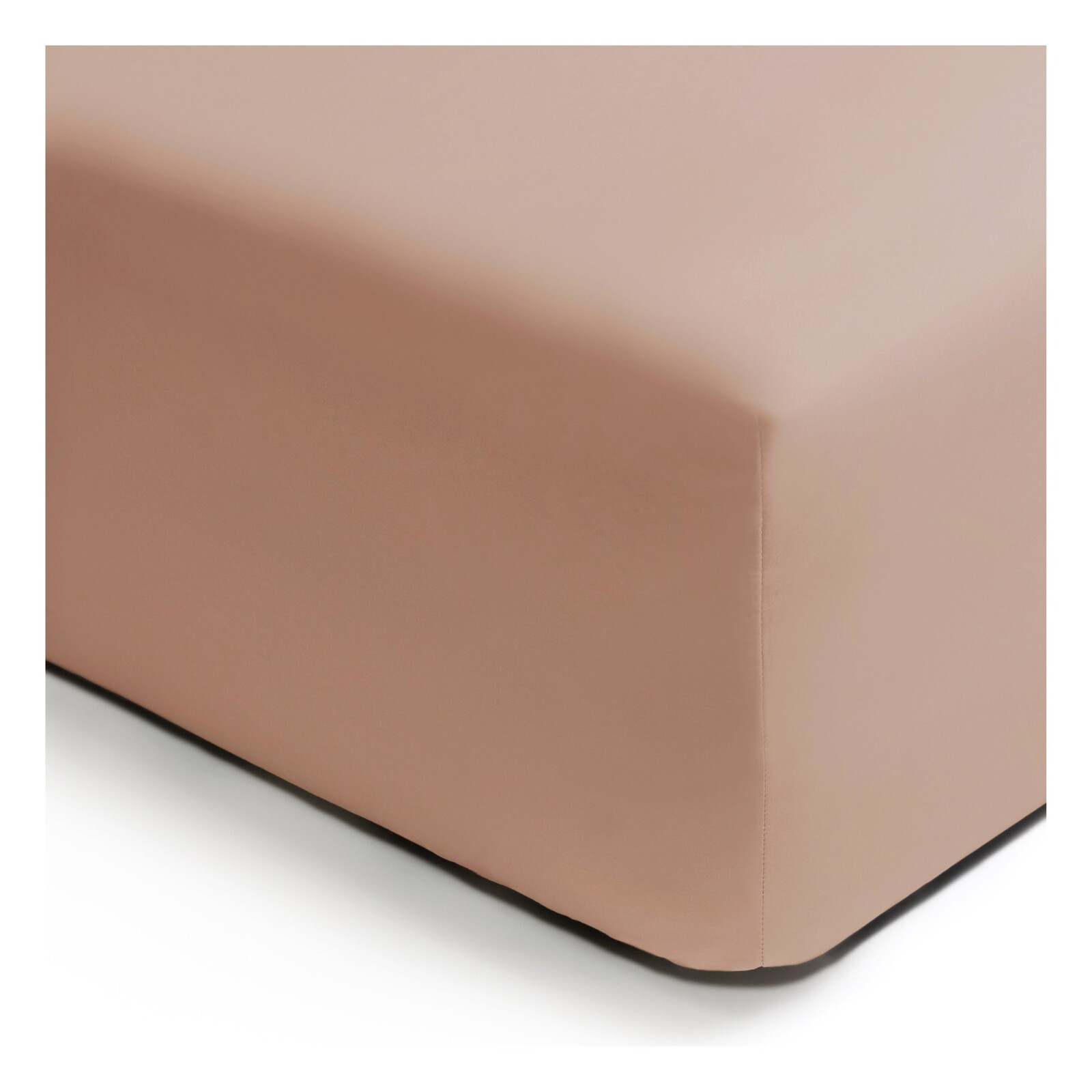 Dvoulůžkové napínací prostěradlo NOA 160 x 200 cm, práškově růžová, bavlna, Clarysse