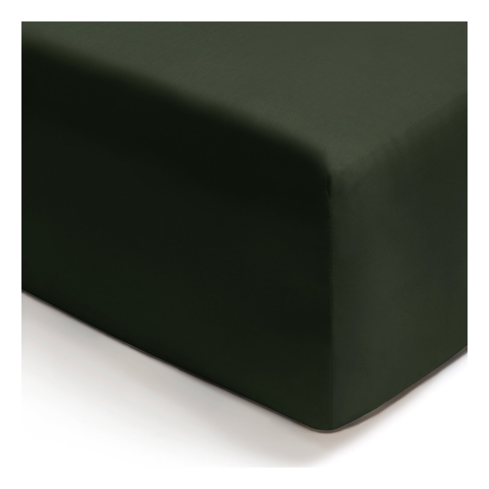 Dvoulůžkové napínací prostěradlo GRACE 160 x 200 cm, lesní zelená, tencel, Clarysse