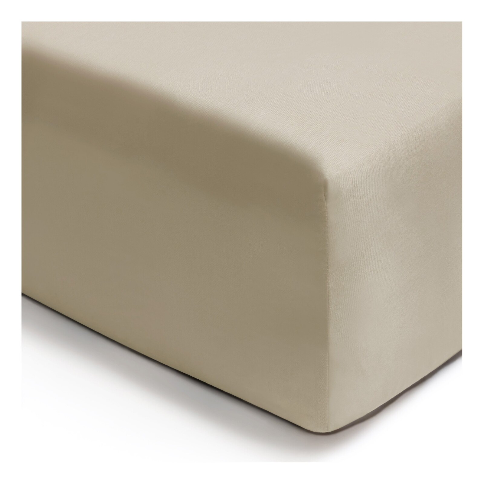 Jednolůžkové napínací prostěradlo GRACE 90 x 200 cm, mandlově krémová, tencel, Clarysse