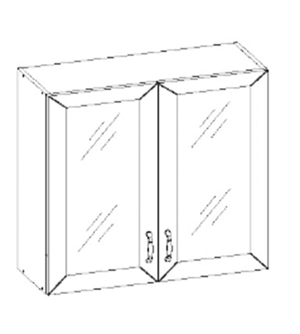 Horní vitrína EDGAR G80W, krém DOPRODEJ