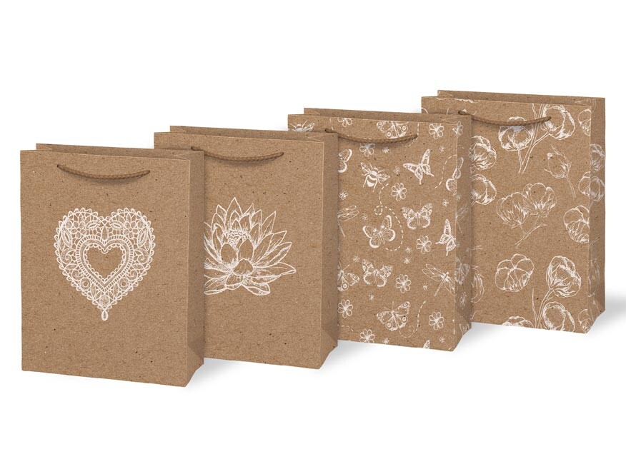 MFP 5252867 Taška dárková M KRAFT mix č. 6 190x250x90