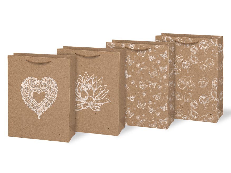 MFP 5252868 Taška dárková L KRAFT mix č. 6 260x340x140