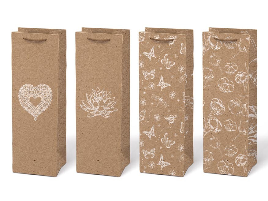 MFP 5252869 Taška dárková T12 KRAFT mix č.77 125x365x90