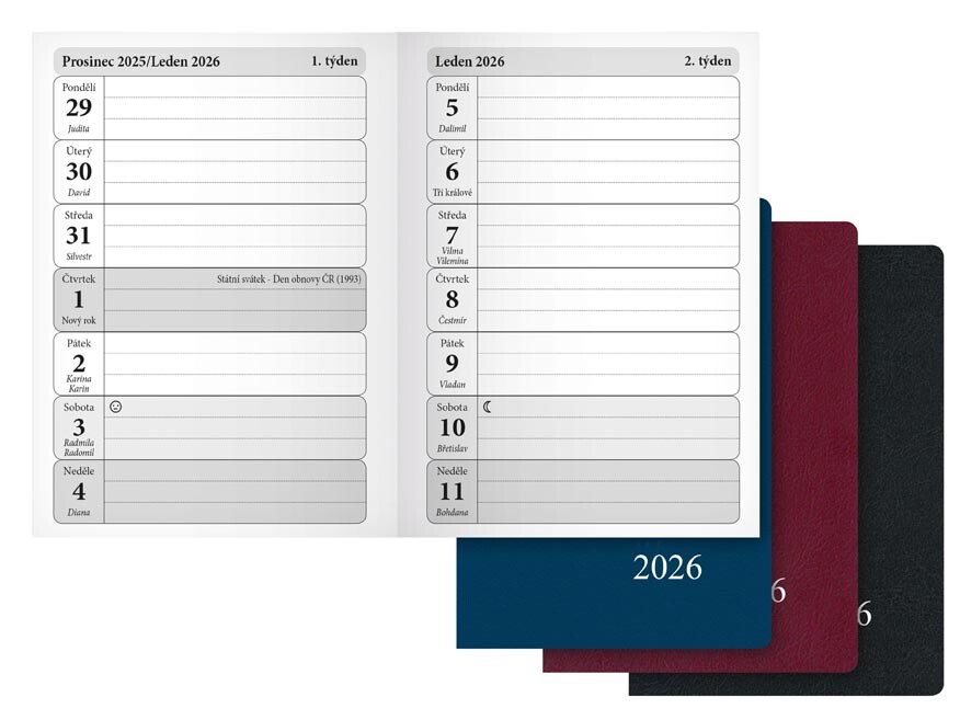 MFP 7781426 Diář 2026 T102/PVC týdenní