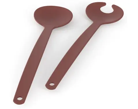 Salátový příbor Onda, cihlový