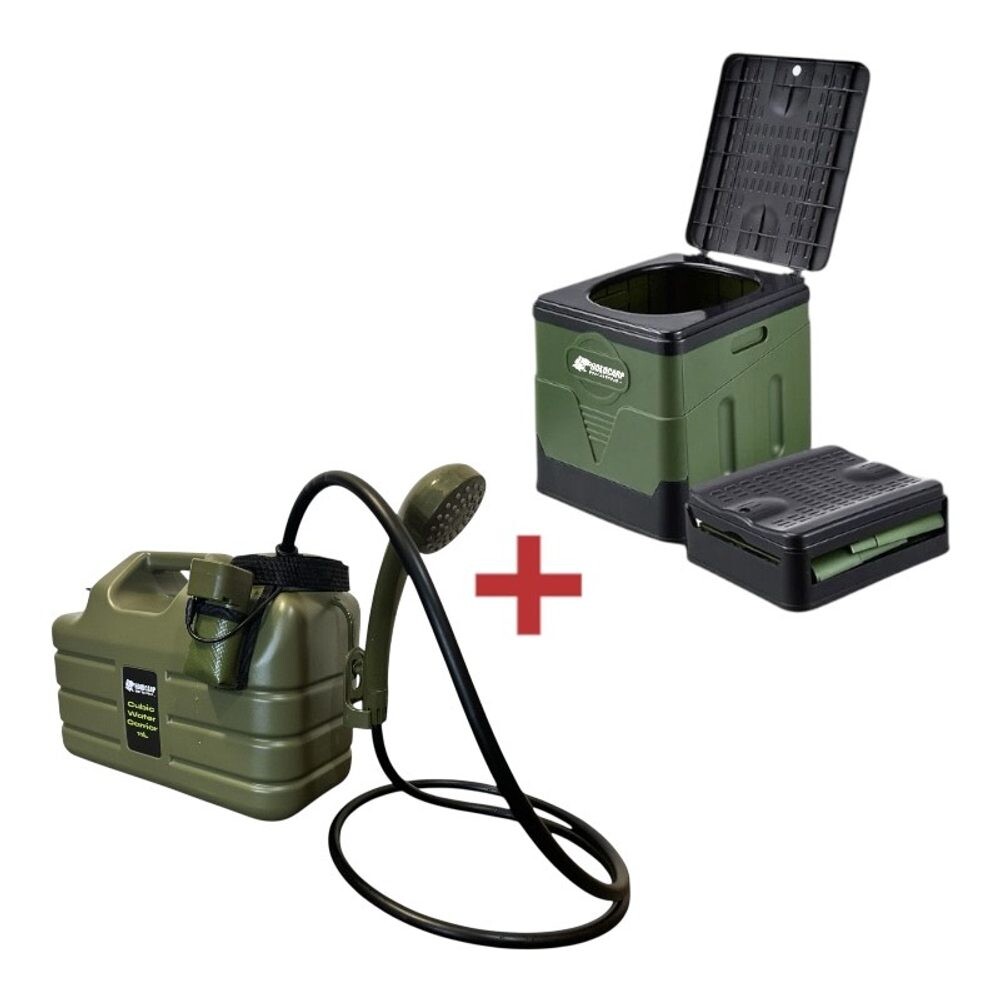 Holdcarp Hygienický Set Portable Toi + Rechargeable Camping Shower 11L