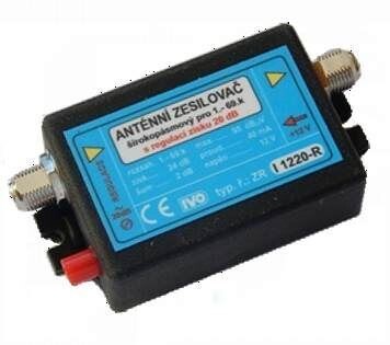 Antenní zesilovač IVO I1220-RX,47-800MHz, 10-25dB/š.2dB 95dBuV