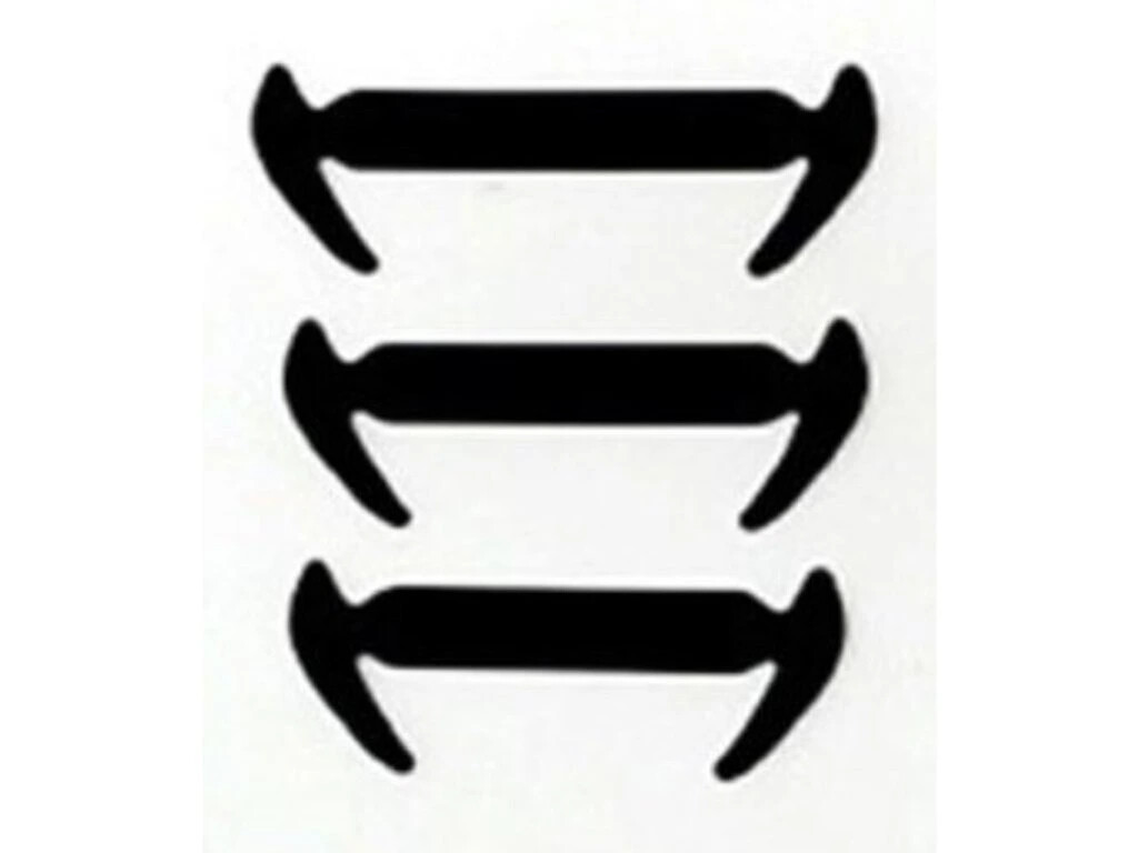 Silikonové tkaničky 6 ks - černé, 140