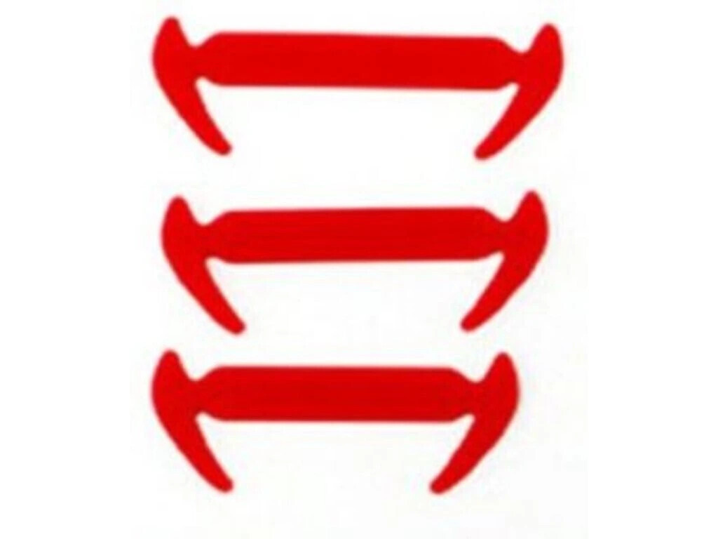 Silikonové tkaničky 6 ks - červené, 140