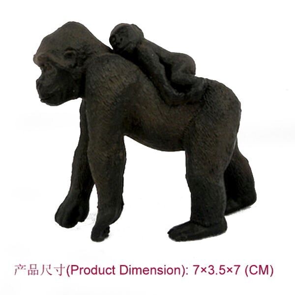 A - Figurka Gorila s mládětem 7 cm
