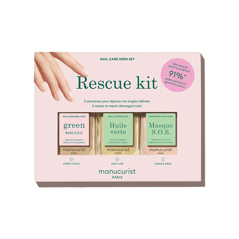 Manucurist Rescue Kit ošetření pro poškozené nehty, 3 × 15ml