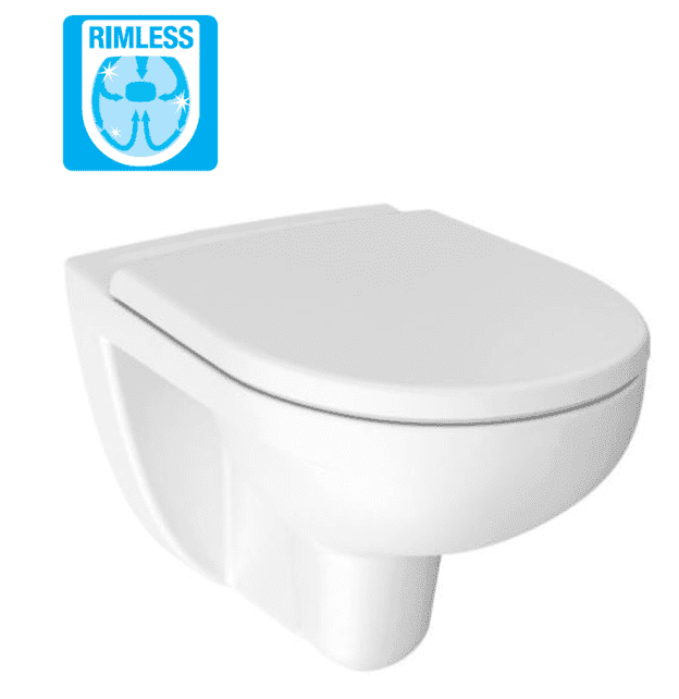 JIKA LYRA Plus pack, závěsné WC Rimless + sedátko s poklopem slowclose, bílá H8663840000001