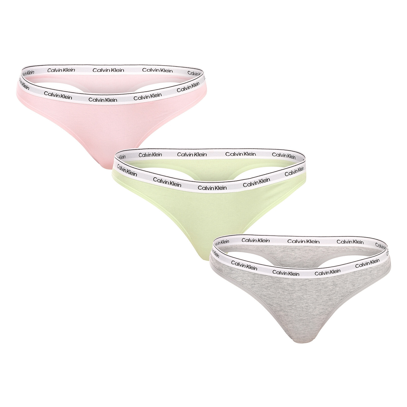 3PACK dámská tanga Calvin Klein vícebarevná (QD5209E-WAB) L