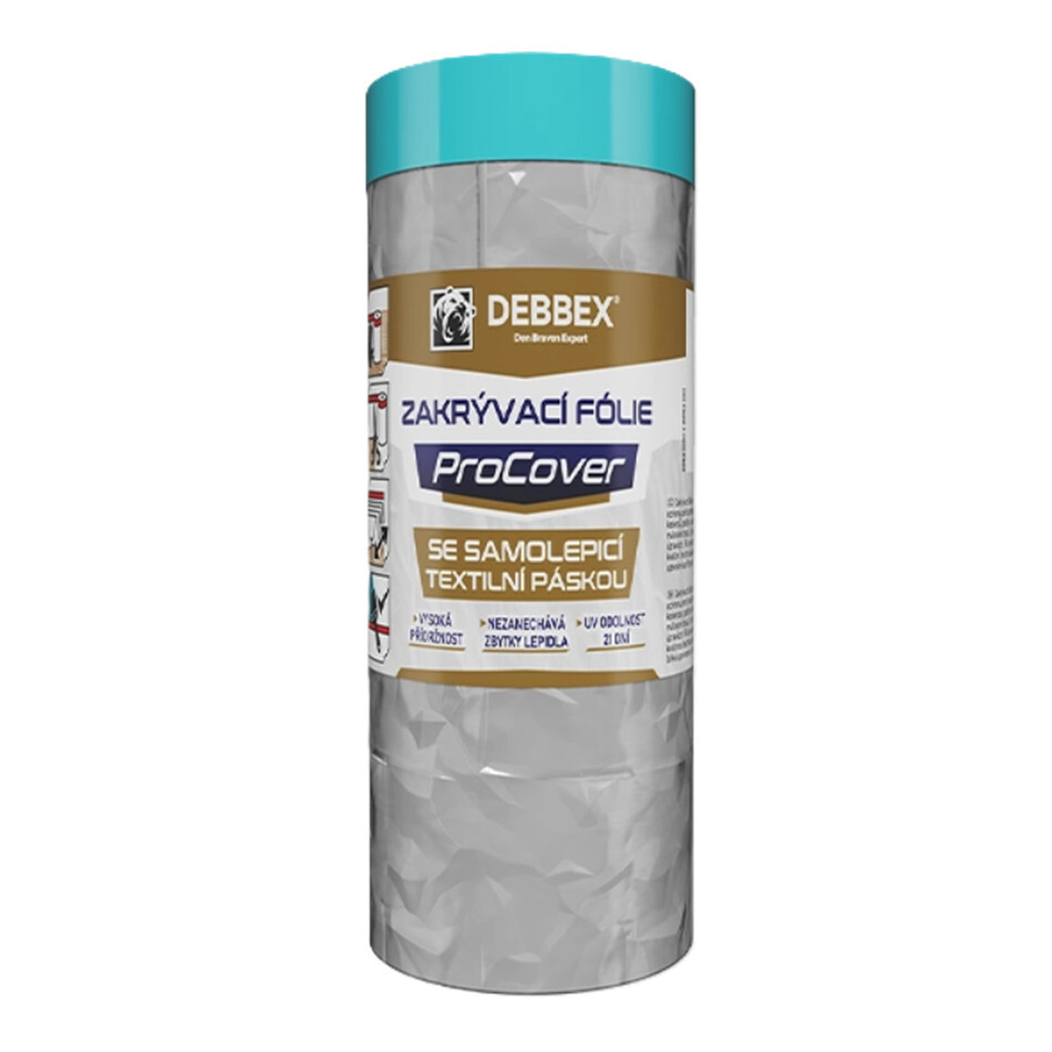 Zakrývací fólie s textilní páskou - 55cm x 33m Den Braven