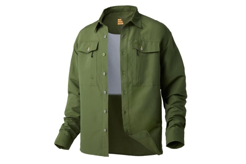 Košile s dlouhým rukávem Ezmar mid weight soft zelená 3XL