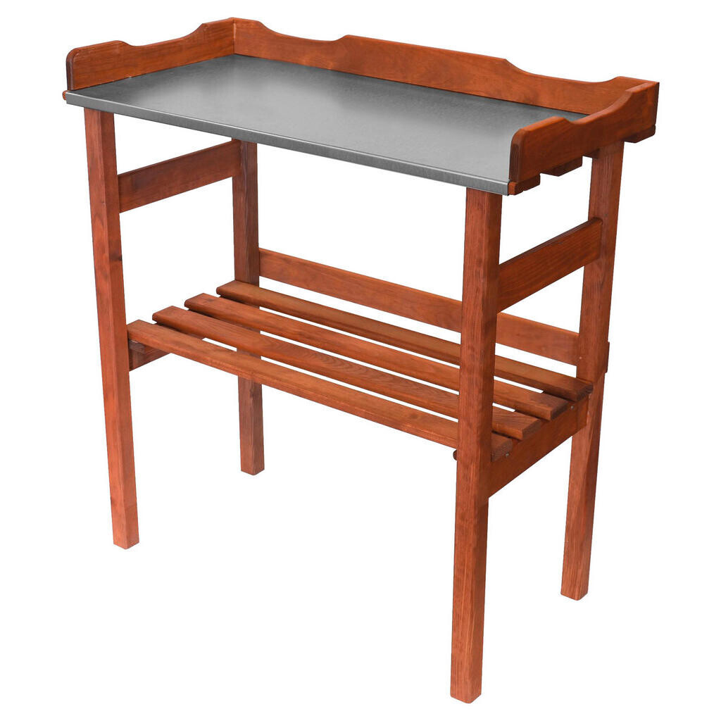 XXXL STOLEK NA ROSTLINY, borovice, hnědá