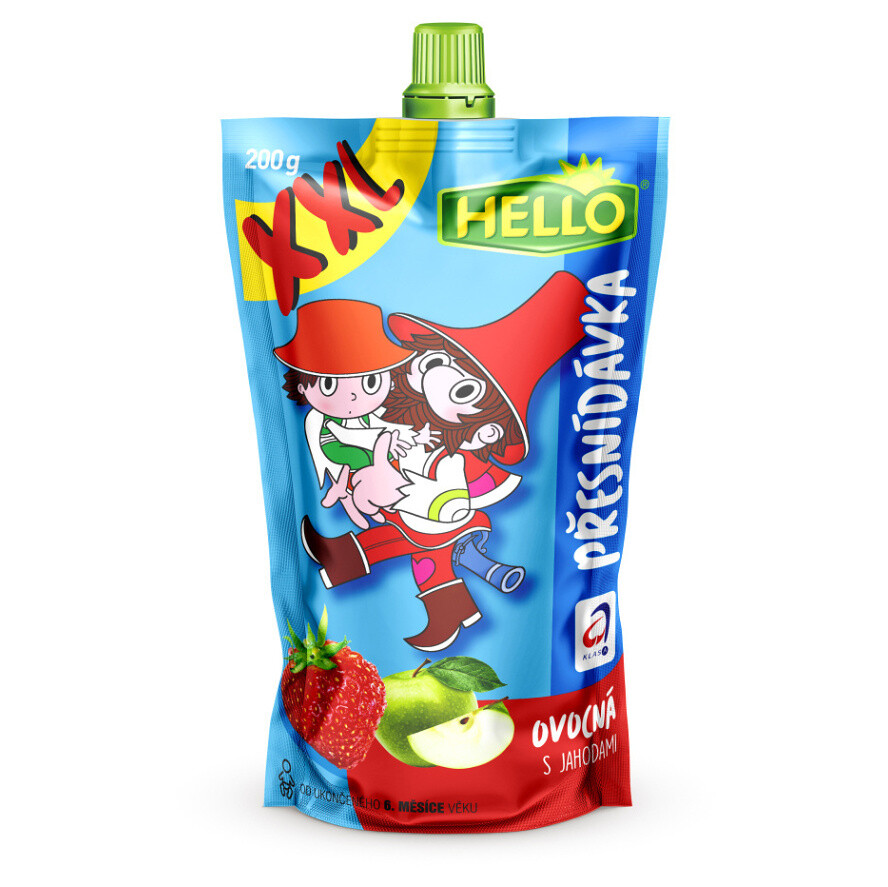 HELLO XXL kapsička s jahodami 200 g x 10 kusů, poškozený obal