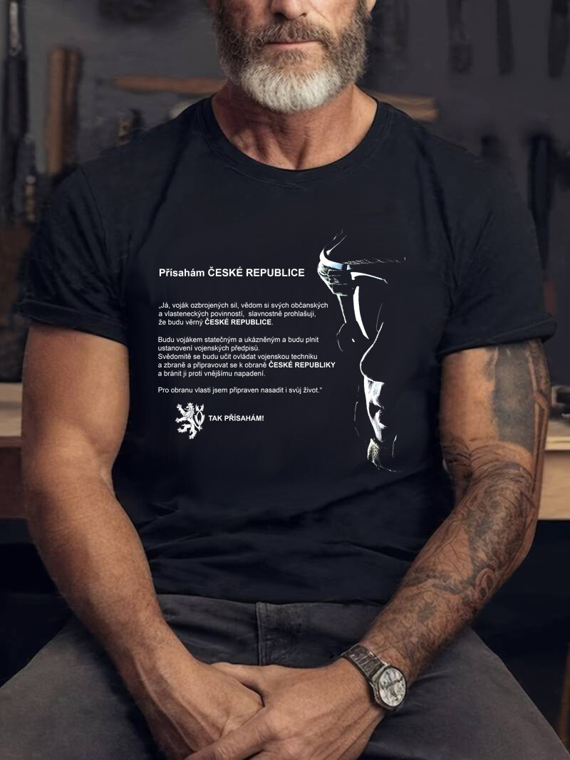 Triko Striker Přísahám České republice - černé, M