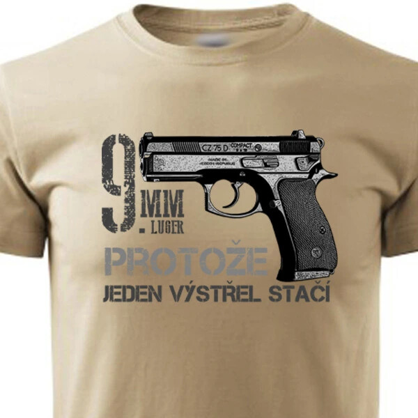 Triko Striker 9MM Luger ČZ 75 Compact - béžové, M