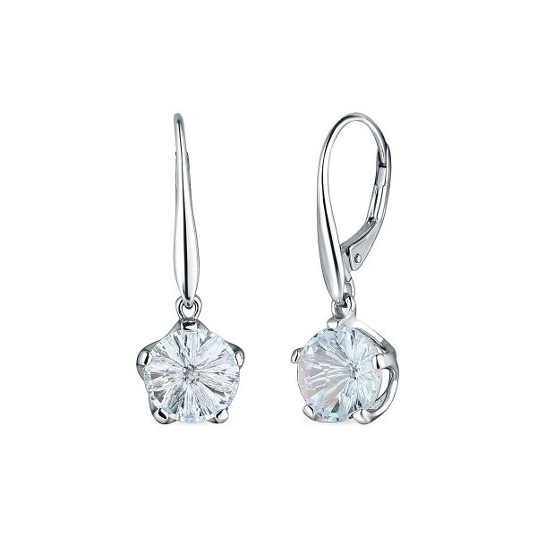 Náušnice s topazem 334-956-ST3801 3.10g