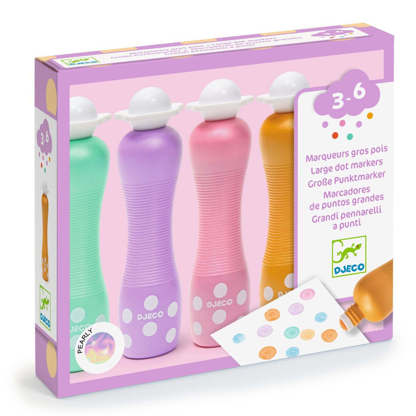 Ergonomické dětské fixy - perleťové - 4 ks