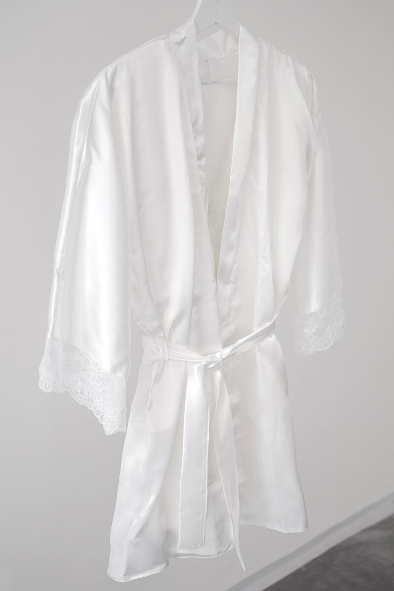 Svatební smetanový župan Gina Wedding