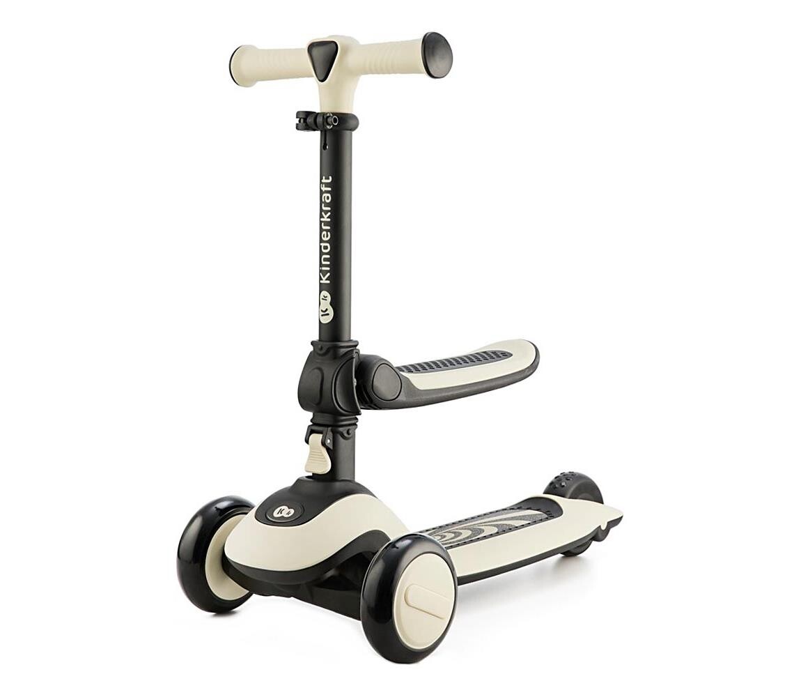 Kinderkraft KINDERKRAFT - Dětská koloběžka 2v1 HALLEY Stone white