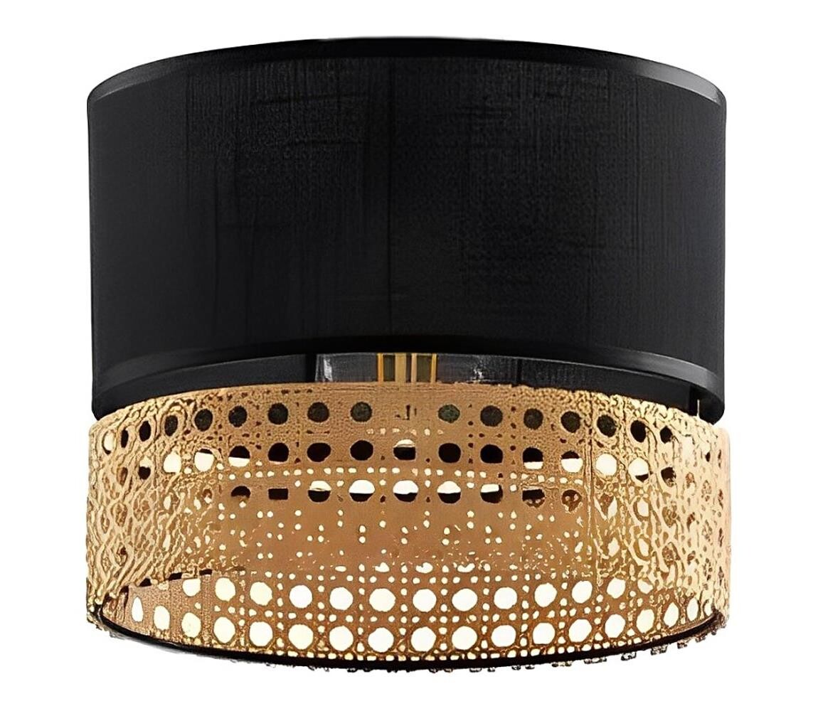 Náhradní stínidlo k lustru PAGLIA E27 černá/ratan