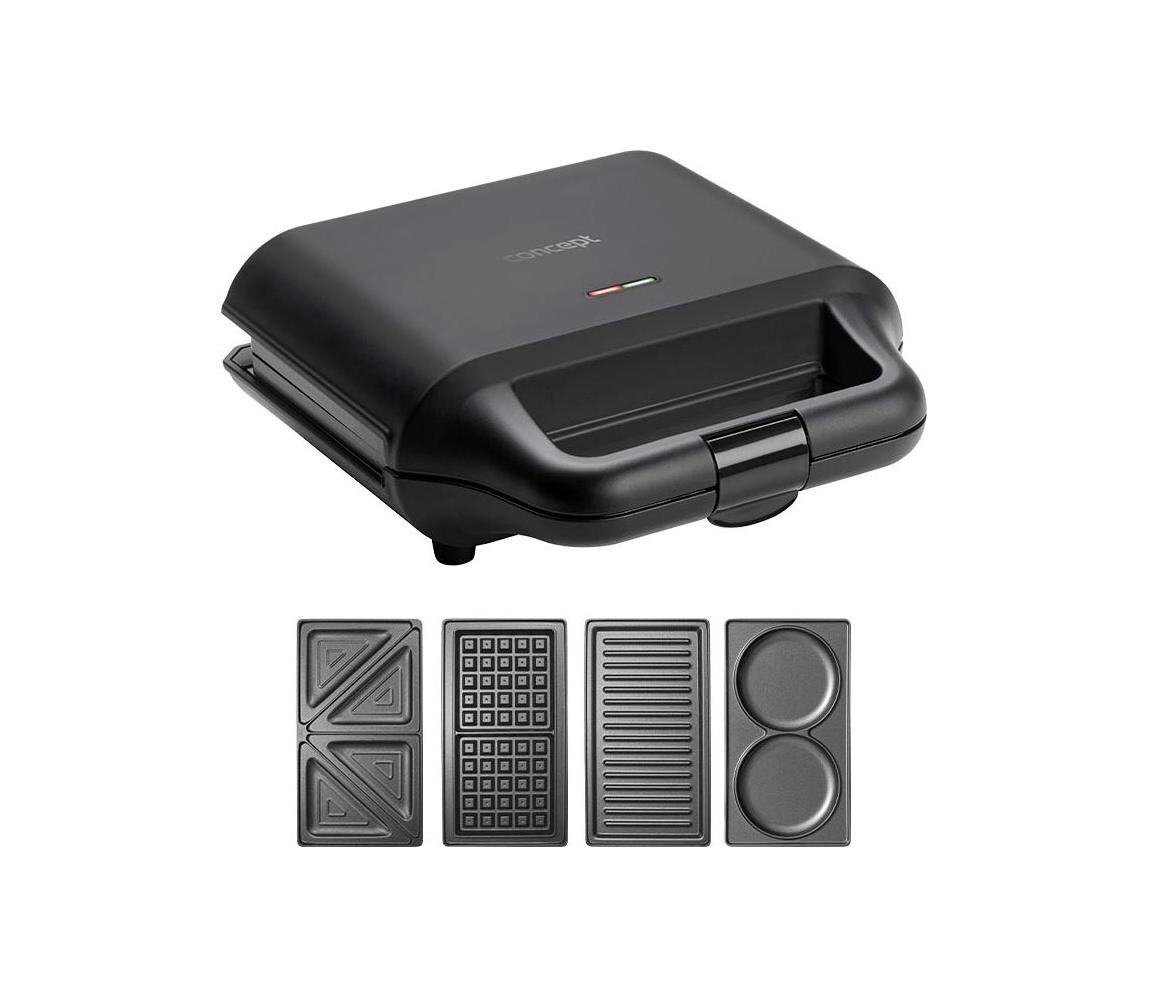 Concept Concept SV3055 - Toustovač 4v1 700W/230V černá