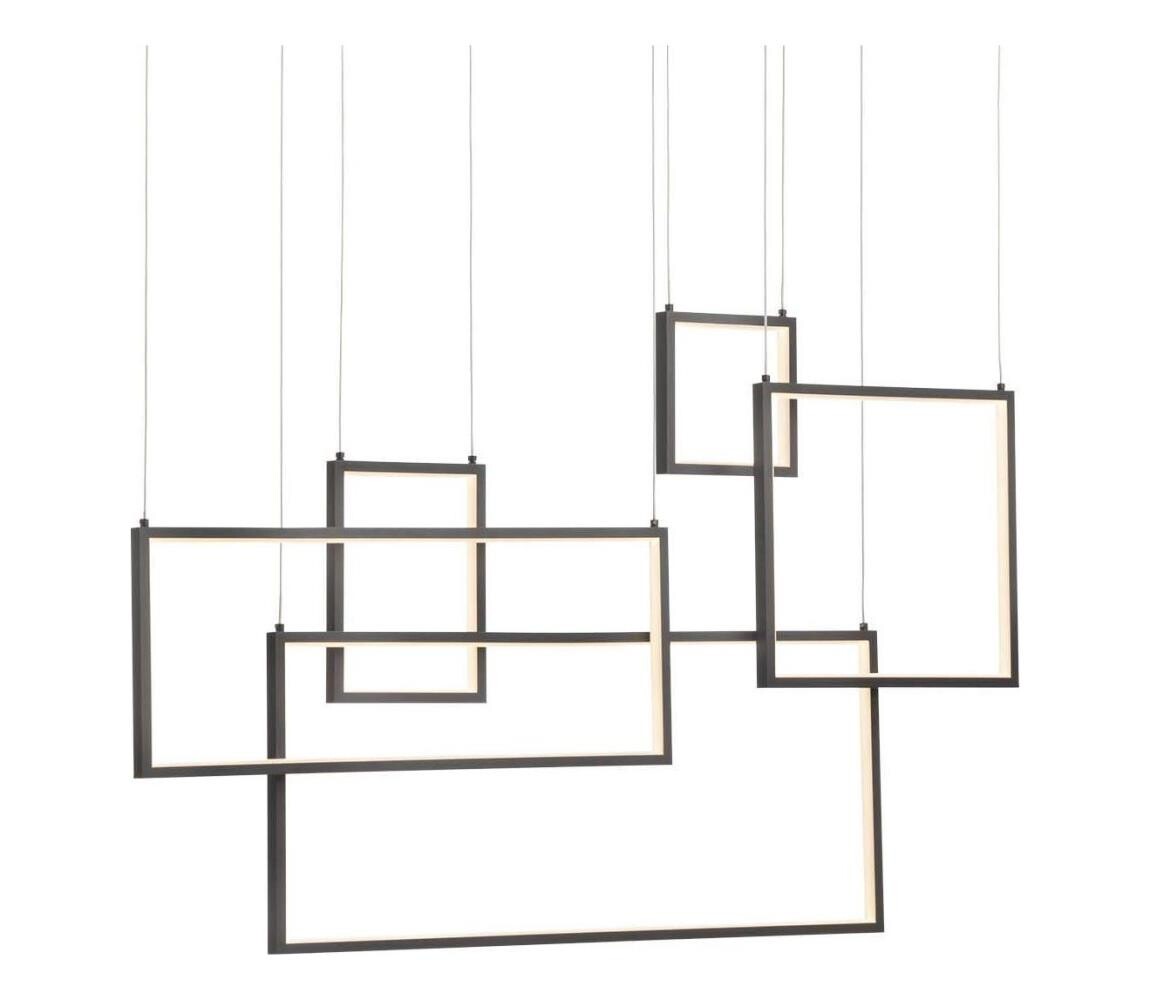 Redo Redo 01-2318 - LED Stmívatelný lustr na lanku PLANA LED/80W/230V černá