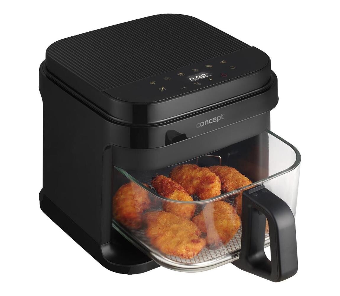 Concept Concept FR5500 - Horkovzdušná fritéza GLASS &  5,5 l 1200W/230V černá