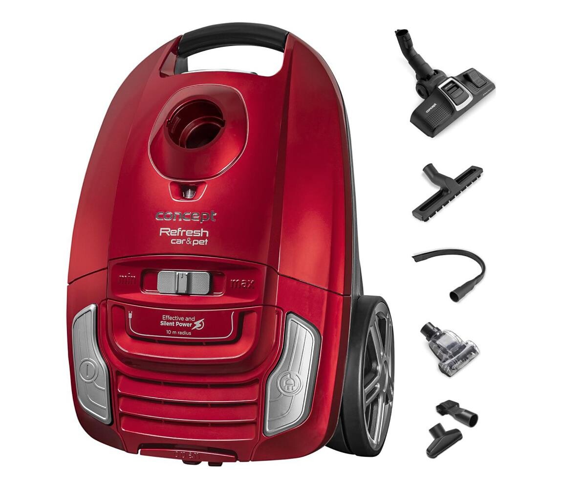 Concept Concept VP8224 - Sáčkový vysavač REFRESH 3,5 l 700W/230V červená