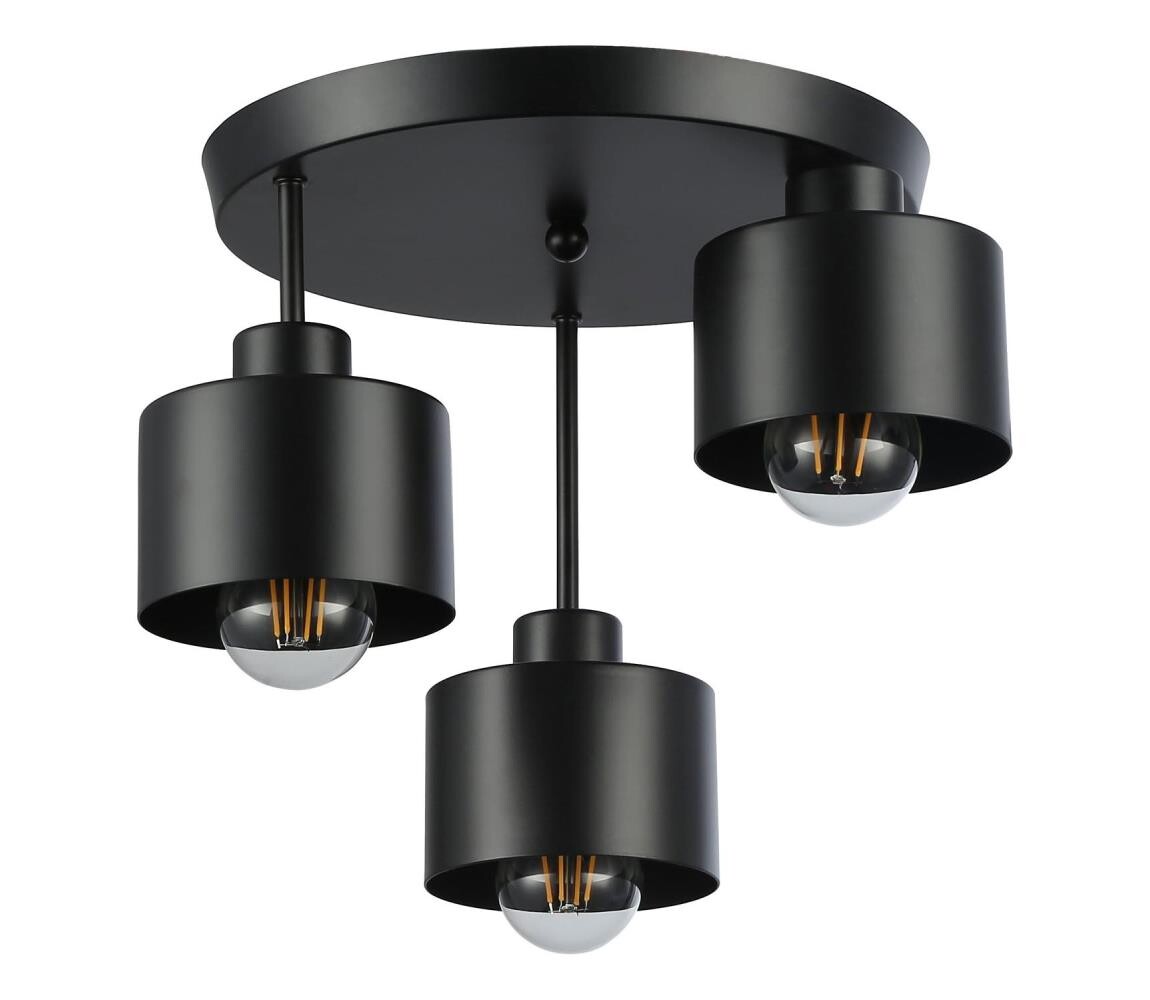 Lustr na tyči 3xE27/35W/230V pr. 30 cm černá