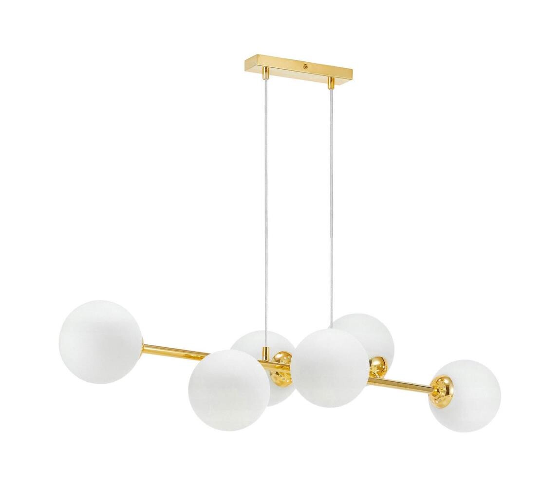 Lustr na lanku 6xE27/35W/230V zlatá