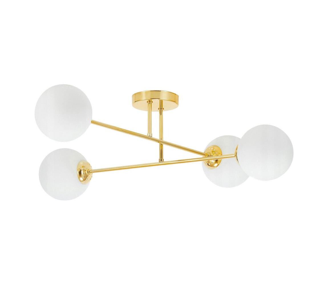 Lustr na tyči 4xE27/35W/230V pr. 70 cm zlatá