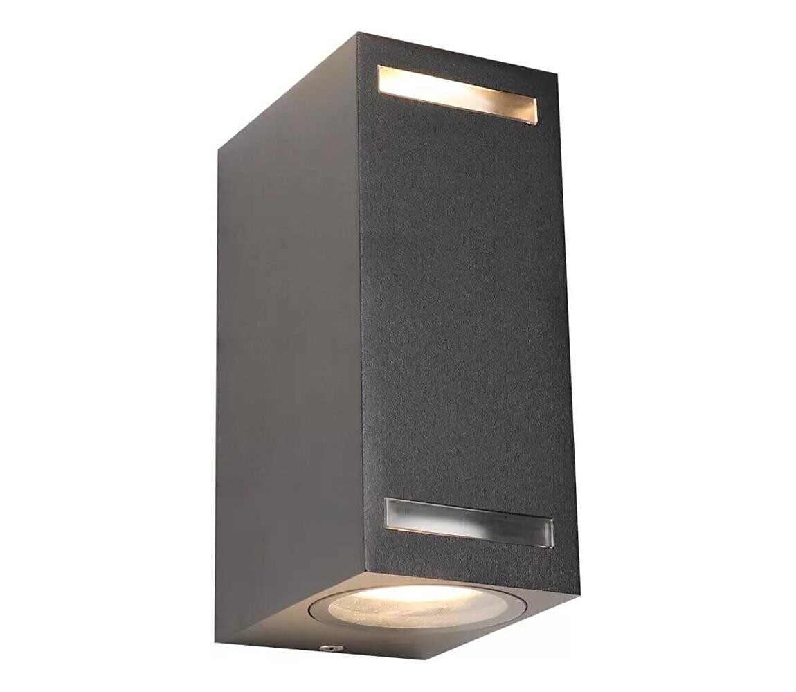 Venkovní nástěnné svítidlo FAVEIRA 2xGU10/7W/230V IP44 antracit