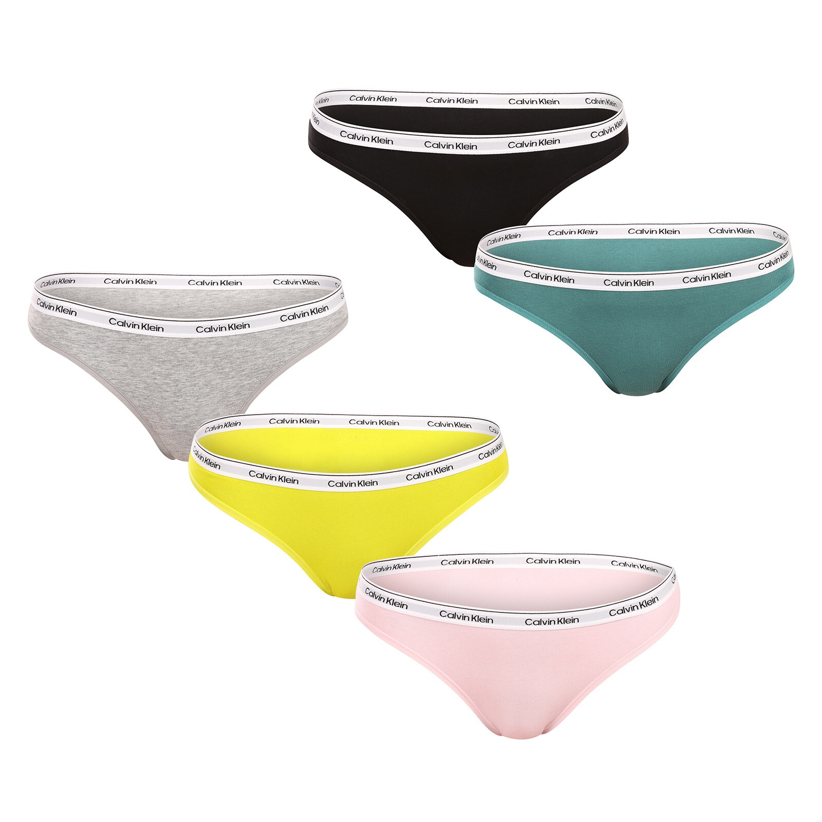 5PACK dámské kalhotky Calvin Klein vícebarevné (QD5208E-WAD) L