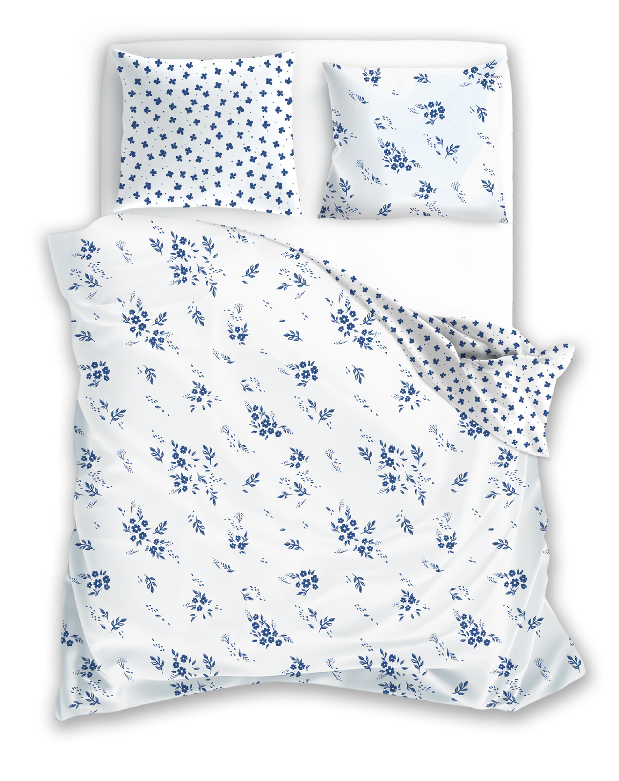 FARO Bavlněné saténové povlečení 140x200 + 70x90 cm - Milagro Verde 012