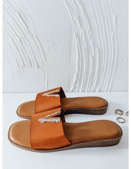 Dámské pantofle SOLVINA kamelové