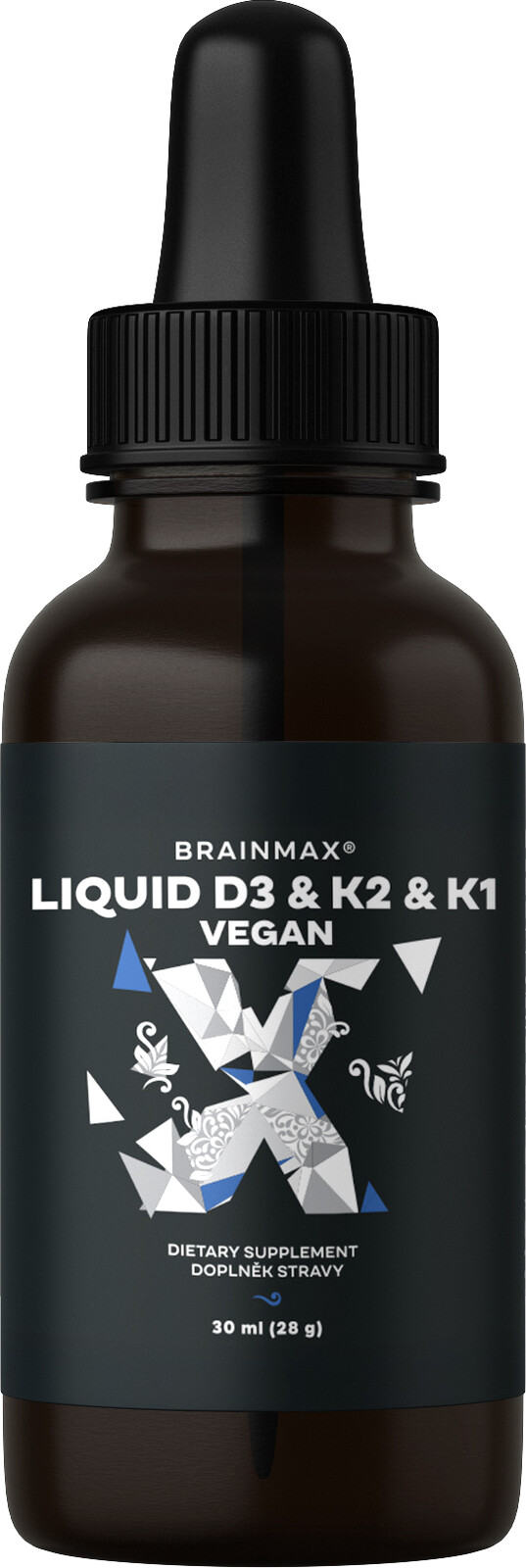BrainMax Vegan Liquid D3 & K2 & K1, 30 ml