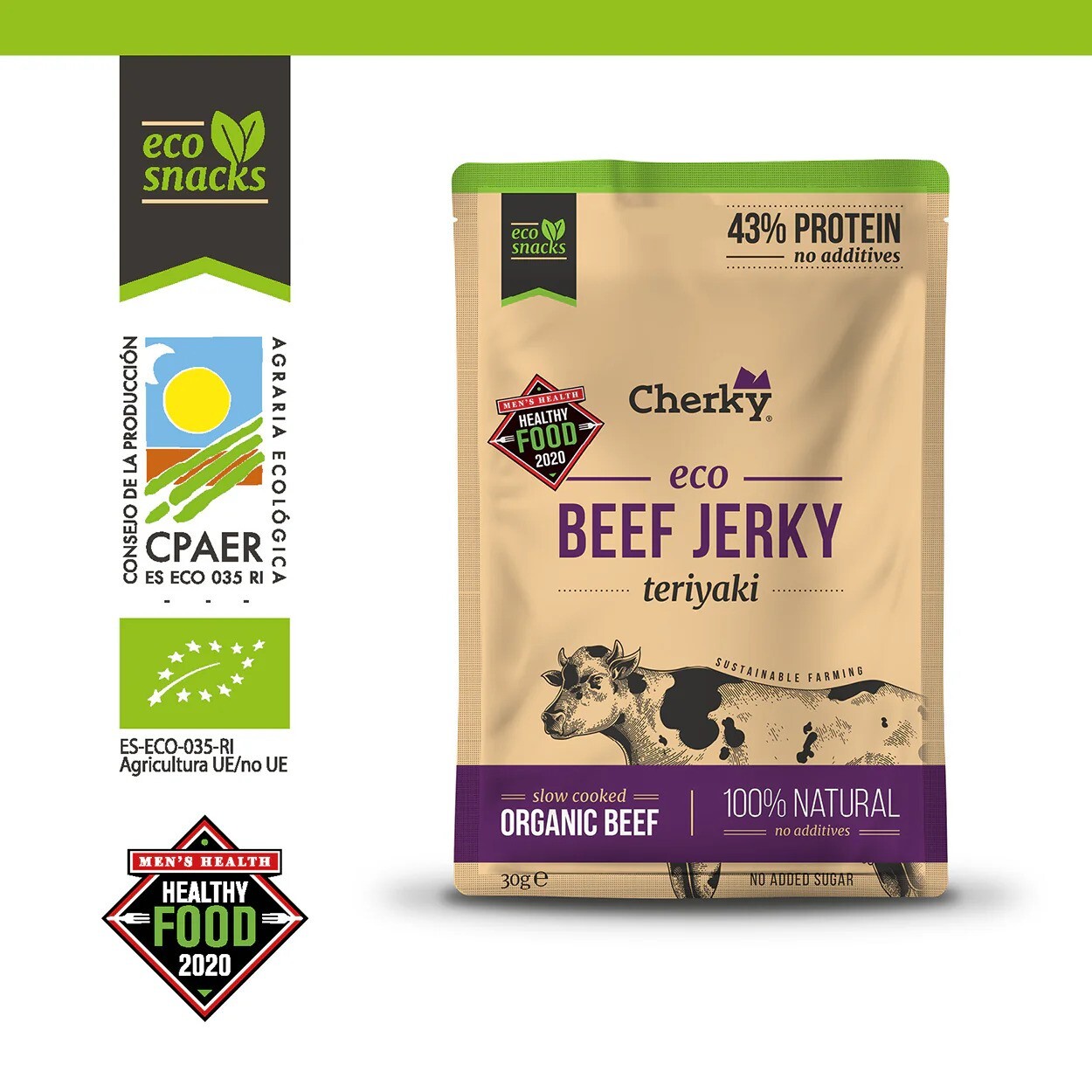 Cherky Beef Jerky Teriyaki, 30 g