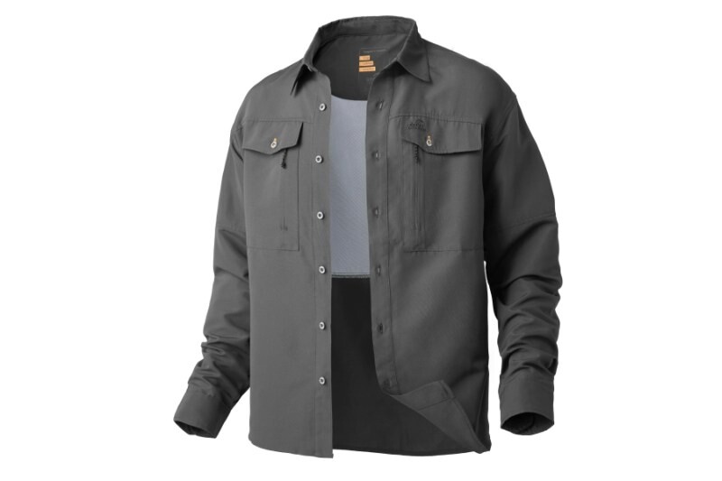 Košile s dlouhým rukávem Ezmar mid weight soft šedá 3XL