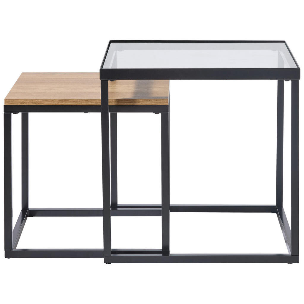 Xora SADA STOLKŮ, čiré, černá, barvy dubu