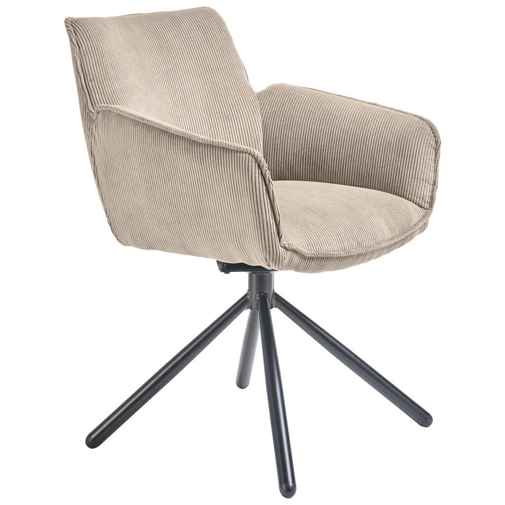 SetOne by Musterring ŽIDLE S PODRUČKAMI, manšestr, ecru