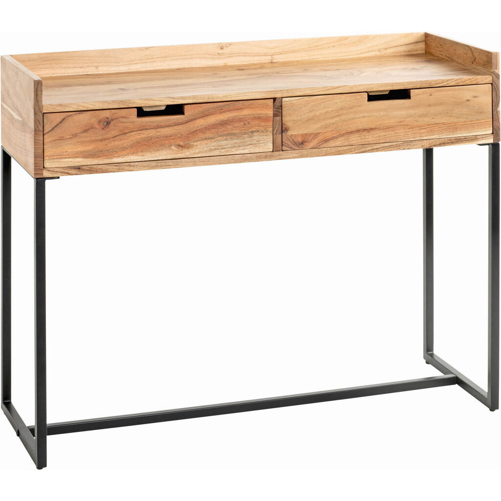 XXXL KONZOLOVÝ STOLEK, akácie, černá, barvy akácie, 100/35/80 cm