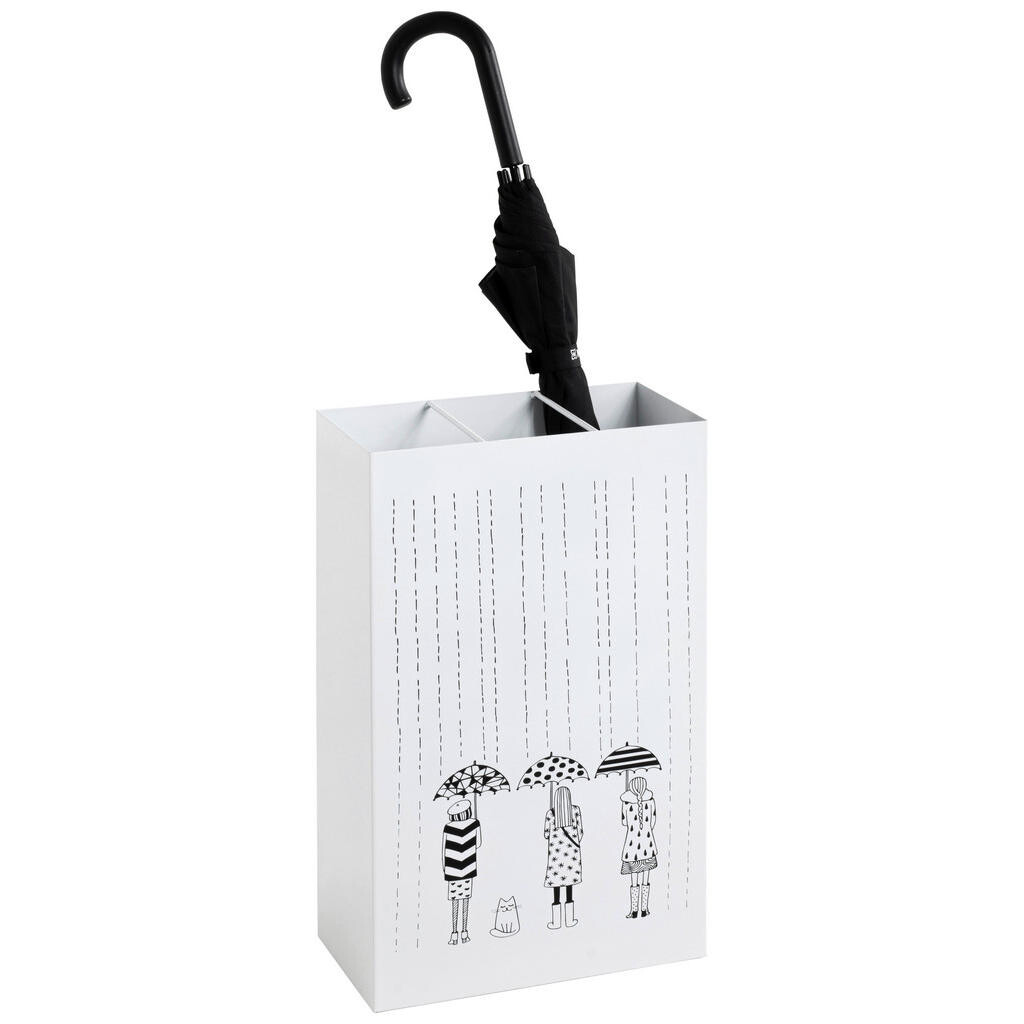 XXXL STOJAN NA DEŠTNÍKY, černá, bílá